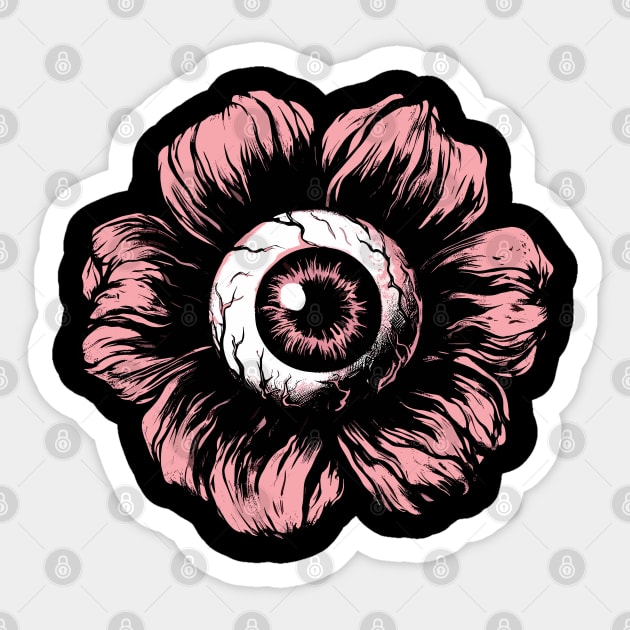 Flower eyeball trippy Sticker by Evgmerk